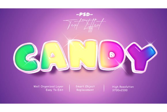 Download Colorful Candy PSD Editable Text Effect - Effect Collection