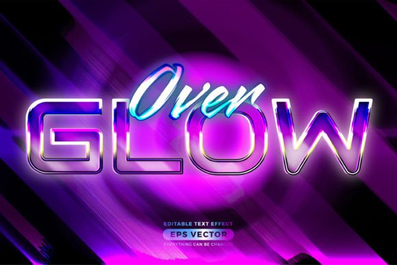 Download Over Glow Editable Text Style Effect - Effect Collection