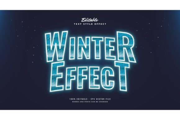 Download Winter Text with Frozen and Glow Effect - Effect Collection
