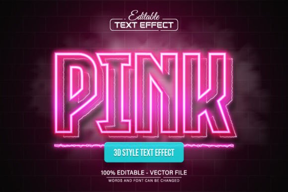 Download Pink Line Neon Light Text Effect - Effect Collection