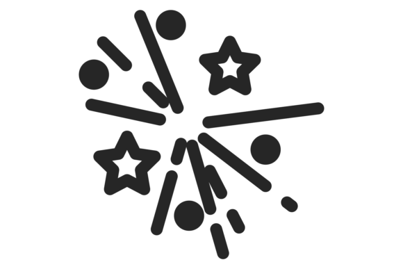 Download Holiday Firework Black Icon. Party Light - Party Collection