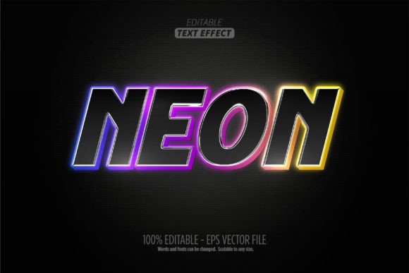 Download Neon Light Text Effect, Editable Glow - Effect Collection