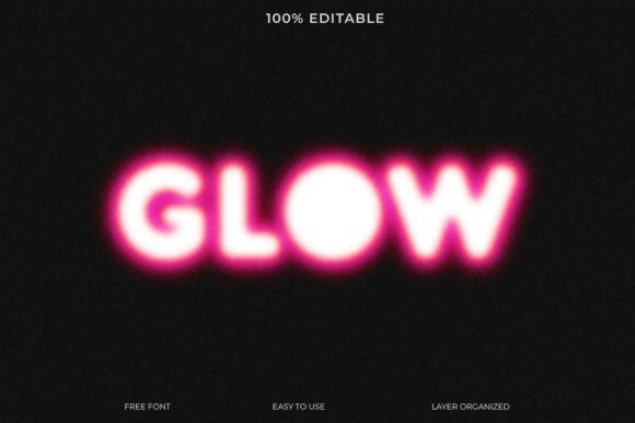 Download Grainy Neon Glow Text Effect - Effect Collection