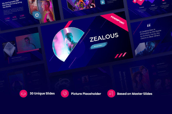 Download Zealous - Modern Neon PowerPoint - Premium Resources
