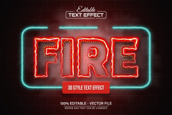 Download Fire Red Line Neon Light Text Effect - Effect Collection