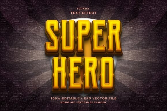 Download Super Hero 3D Editable Text Effect - Effect Collection