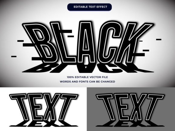 Download Black Glitch Shape Text Effect Editable - Effect Collection