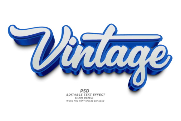 Download Vintage PSD 3D Editable Text Effect - Effect Collection