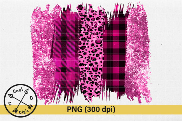 Download Pink Gold Glitter Leopard Brush Strokes - Pink Collection