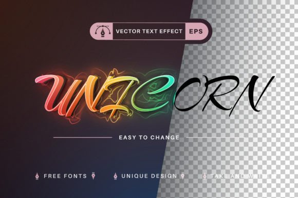 Download Unicorn Glow - Editable Text Effect - Effect Collection