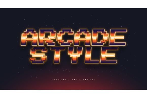 Download Arcade Text Style with Neon Effect - Effect Collection