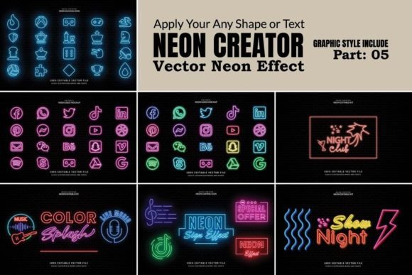 Download Mixed Neon Vector Effect - Effect Collection