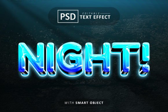 Download Night Text - Editable Glow Font Effect - Effect Collection