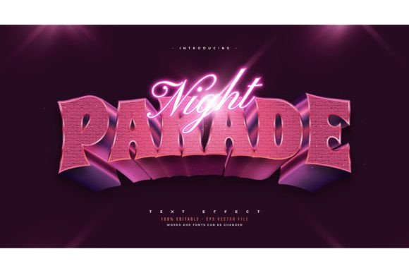 Download Night Parade Text Style with Neon Effect - Effect Collection