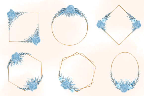 Download Watercolor Floral Frame Set Clipart - Frame set Collection