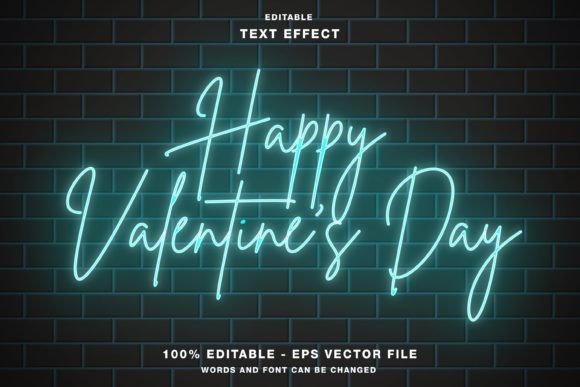 Download Happy Valentine Day Neon Text Effect - Effect Collection