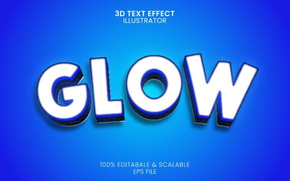 Download 3d Glow Text Style Effect Vector - Effect Collection