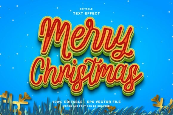 Download Merry Christmas 3D Editable Text Effect - Effect Collection