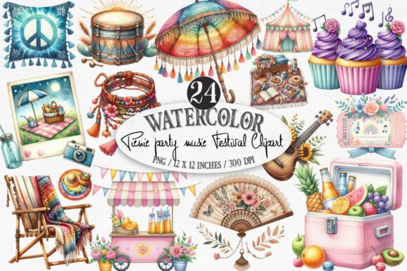 Download Picnic Party Music Festival Clipart - Party Collection