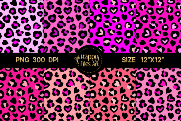 Download Pink Neon Leopard Heart - Pink Collection