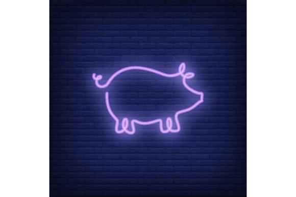 Download Pig Shape Neon Sign Template. Night Brig - Premium Resources