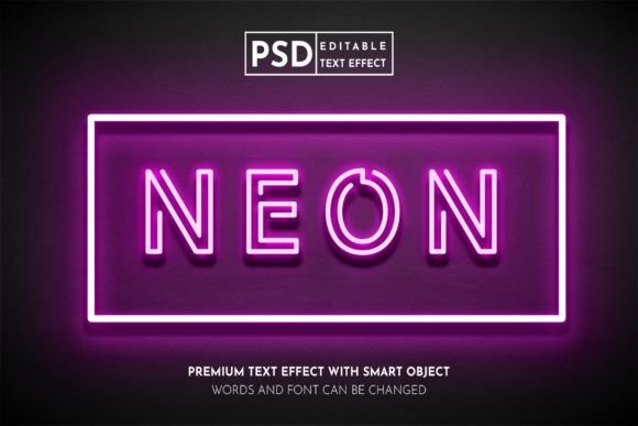 Download Neon Glow Editable Text Effect - Effect Collection