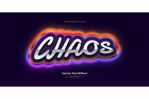 Download Chaos Text in Game Style and Neon Effect - Effect Collection