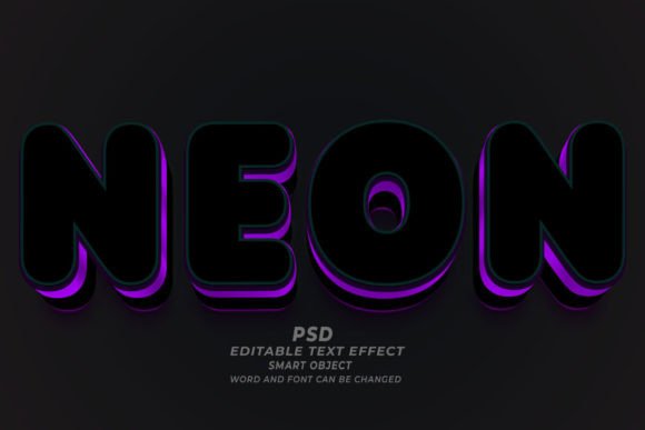 Download Neon PSD 3D Editable Text Effect - Effect Collection