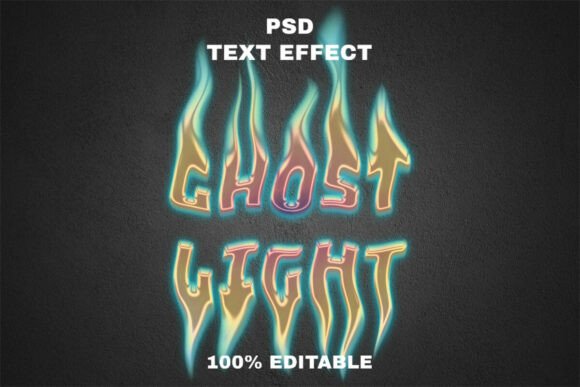 Download Ghost Light Text Effect Editable PSD - Effect Collection