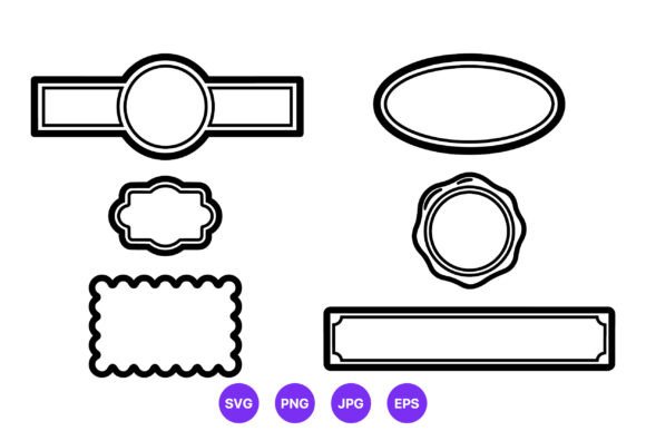 Download Black and White Label Frame Set - Frame set Collection